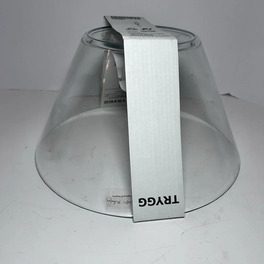 IKEA TRYGG Serving Bowl Clear Glass, 28cm Salad Dessert Popcorn Punch